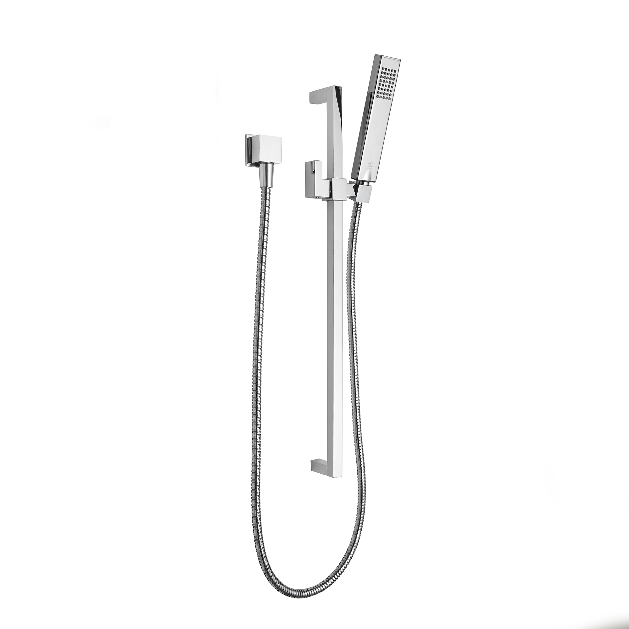 Contemporary Square Personal Hand Shower Set with Adjustable 24 in. Slide Bar